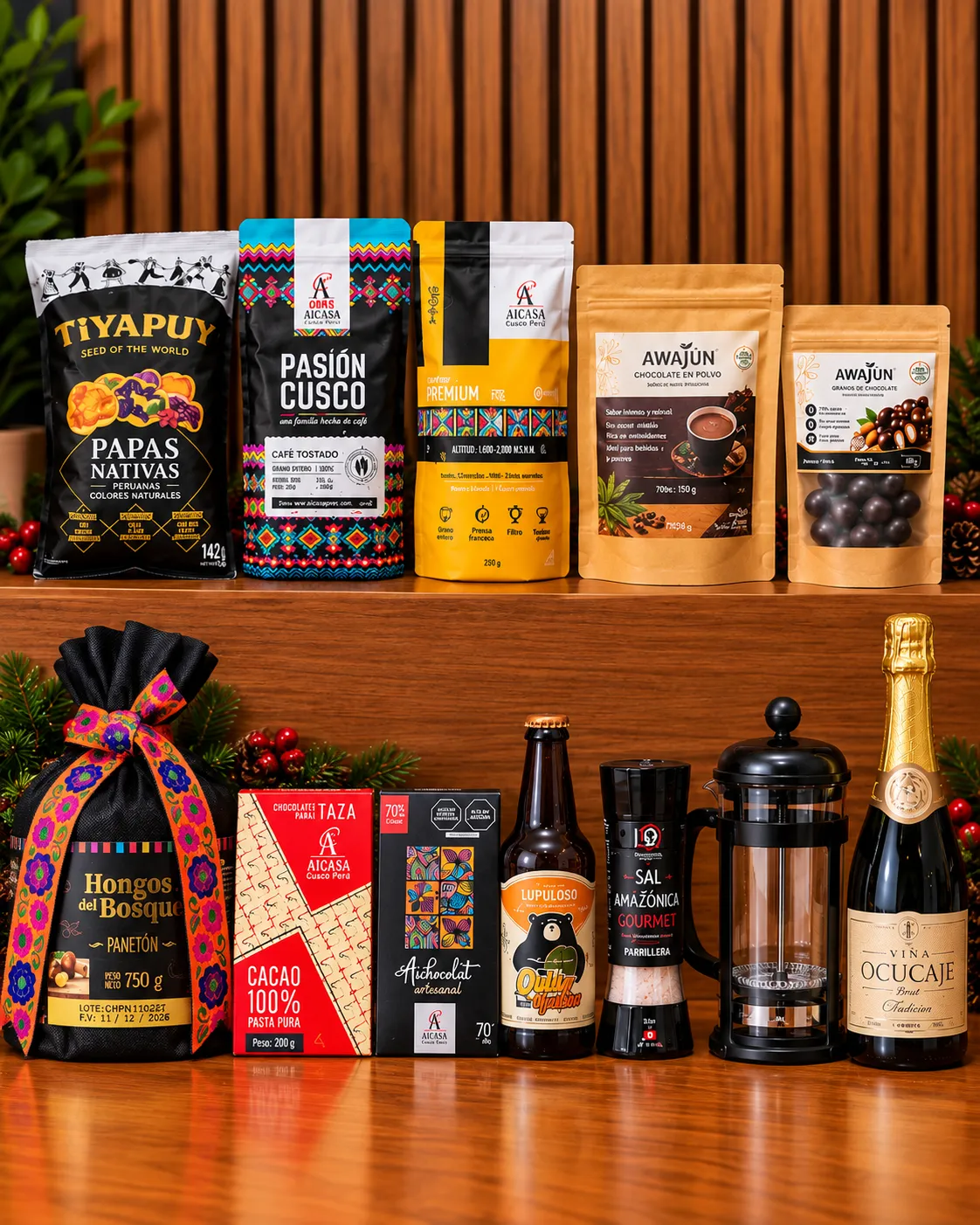 Canasta La Cholita Power navideña para empresas - productos incluidos