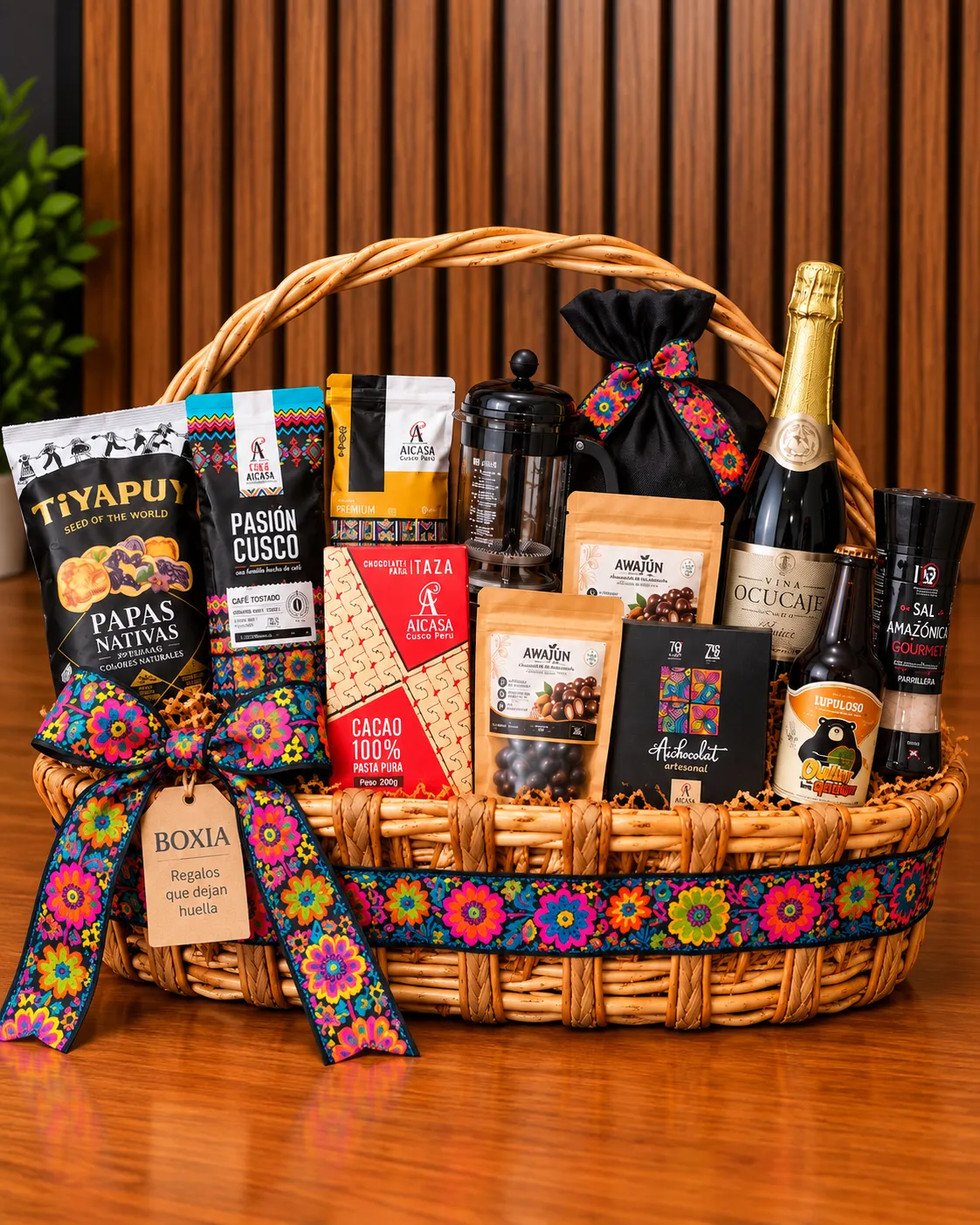 Canasta La Cholita Power navideña para empresas
