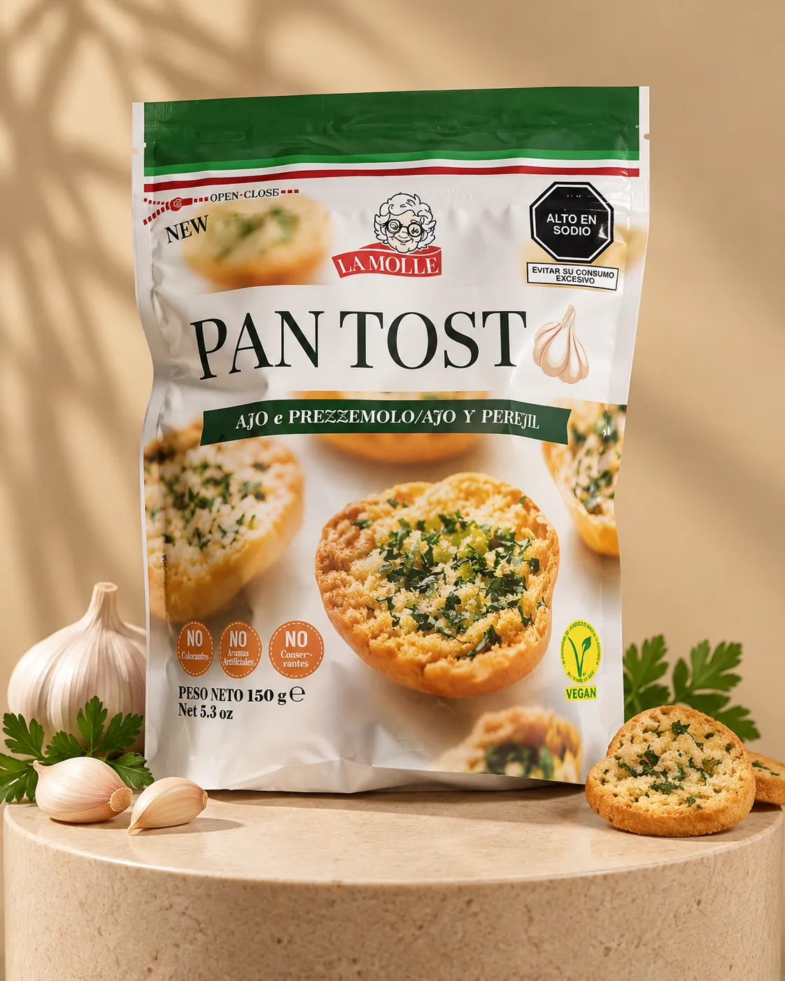 Pantost ajo y perejil La Molle
