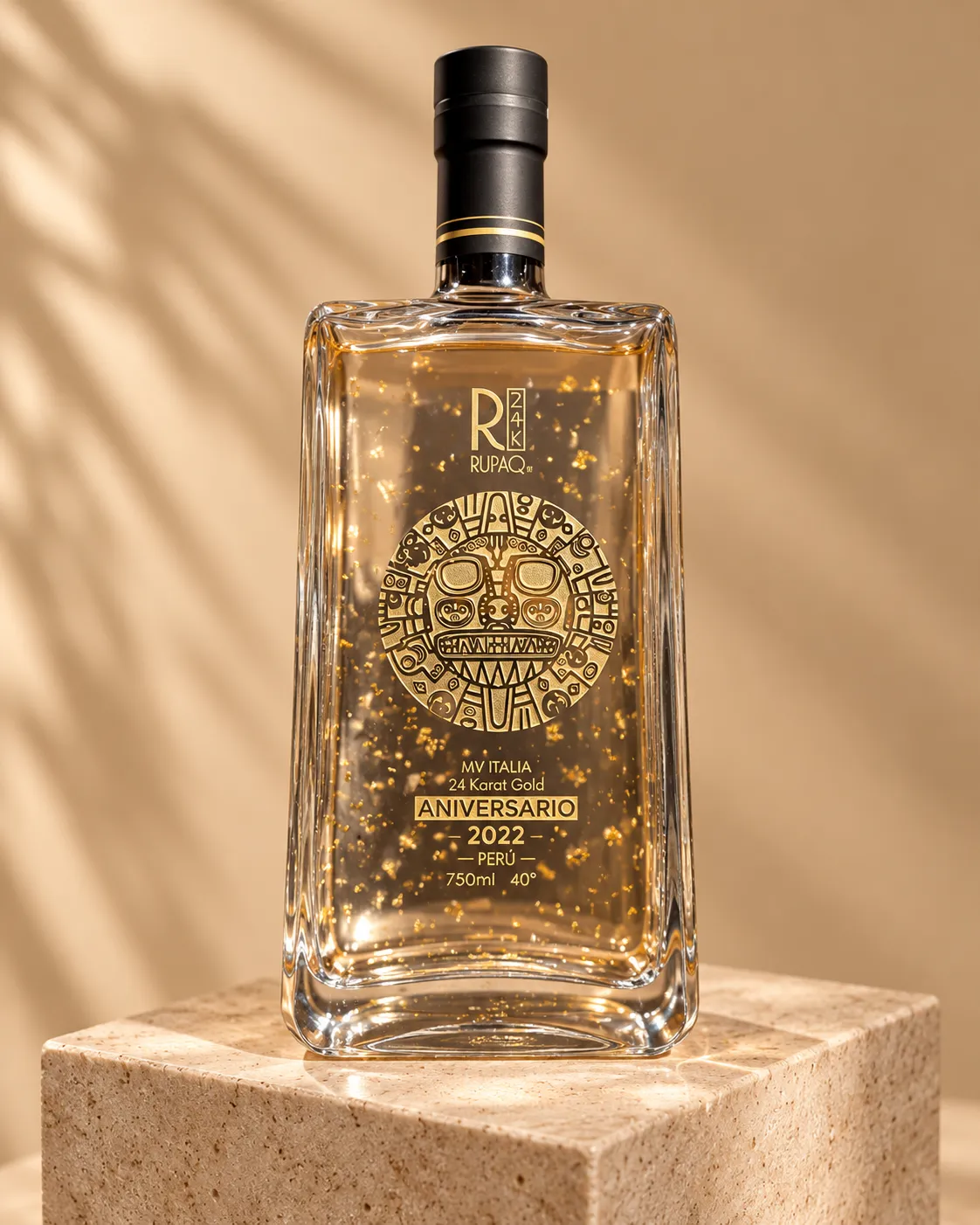 Pisco Rupac 24K con Láminas de Oro